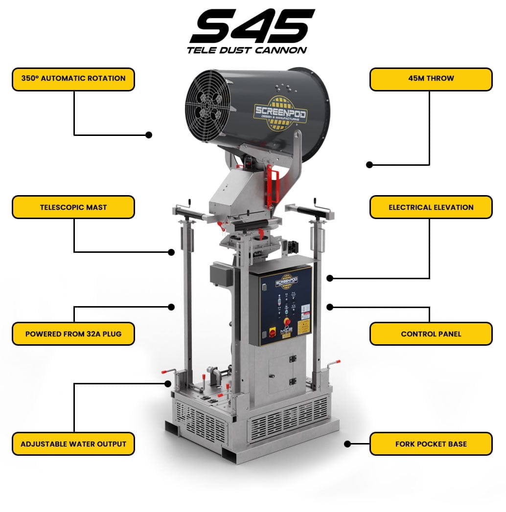 S45 Static Telescopic Dust Cannon